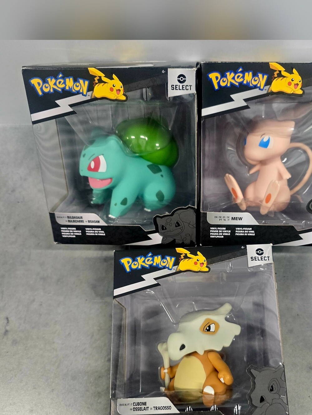 Pokémon Select Bulbasaur, Mew & Cubone Vinyl Figures